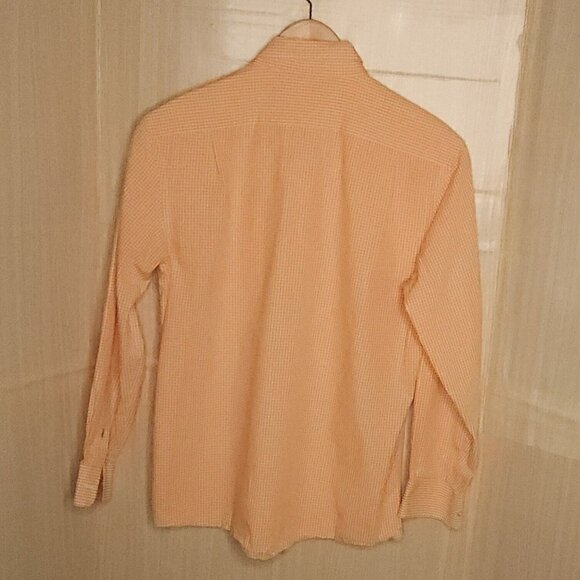 Tommy Hilfiger Orange White Check Slim Fit Button Down Shirt 16 32-33 - Picture 2 of 5